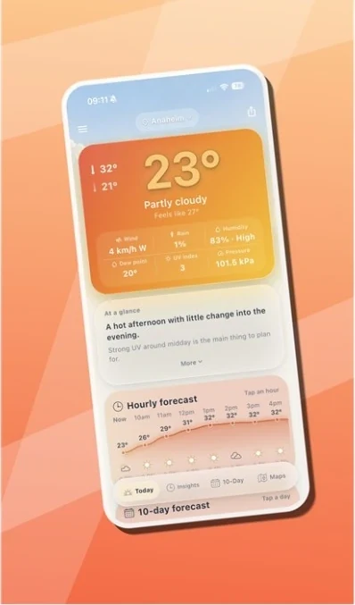 Quiet Weather main forecast screen